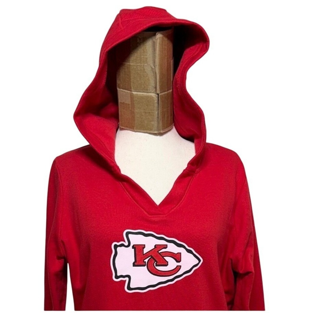 NEW Kansas City Chiefs Hoodie Womens XXL Red Fanatics Fleece Pullover Sweatshirt